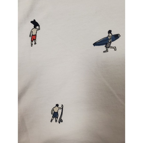 GAP Men's Medium White Essential Crew Shirt Surf Theme Short Sleeve Gap For Good - Picture 7 of 8